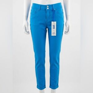 NWT Royalty For Me Super Soft Blue Skinny Jeans-Vibrant Stretch Denim- W Size 6